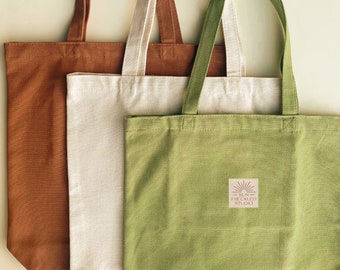 The Minimalist Tote Bag | Sage Green Reusable Canvas Shoulder Bag, Beach Bag  Shopping Bag, Book Bag, Tote Bag Pockets, Durable Tote