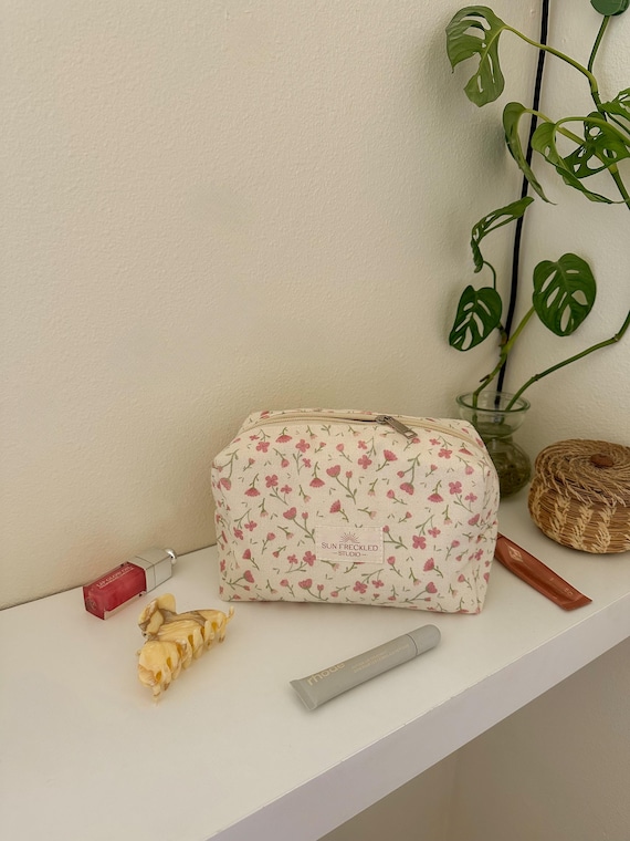 Sinzip 10 Bolsas De Maquillaje De Lona De Algodón Con Parte Inferior Y Correa, Bolsa Multiusos Para Cosméticos Con Cremallera, Bolsa De Aseo De Viaje, Bolsa De Bricolaje En Blanco Para