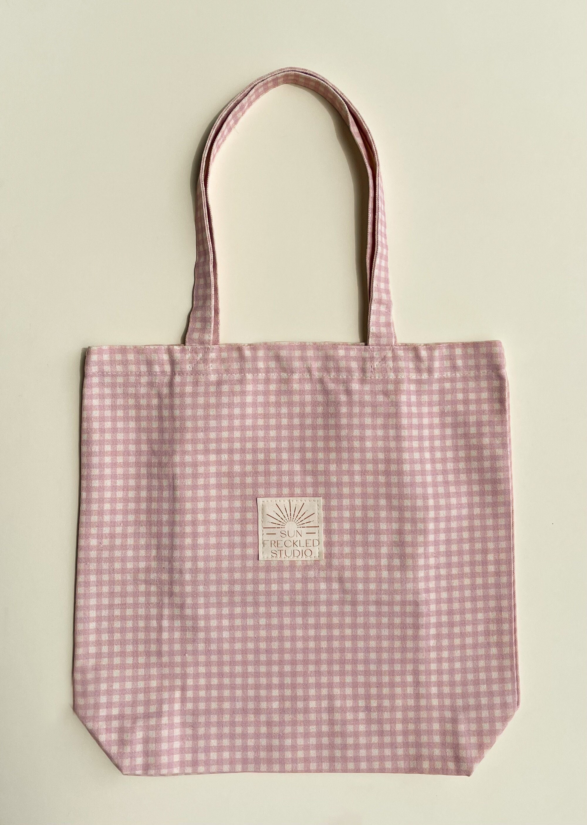 Daisy Rose Checkered Tote Shoulder Bag with Inner Pouch