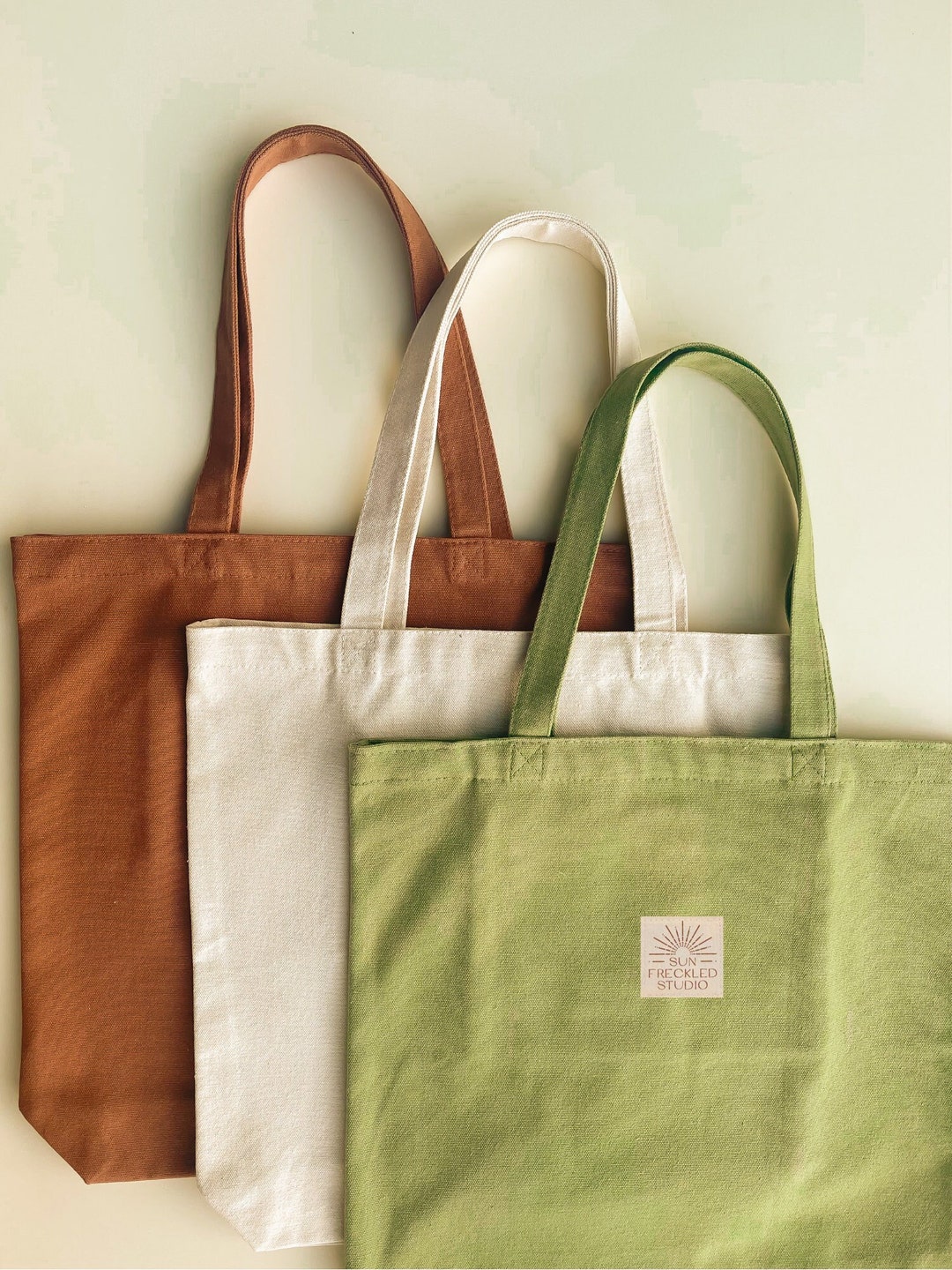 ★COURONNE★Facade tote bag 22-Sage green The Minimalist Tote Bag | Sage Green Reusable Canvas