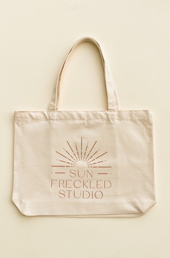 Sun Freckled Studio Wide Tote Bag With Interior Pockets