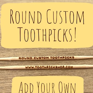 Round Toothpicks with Custom Engraving - Personalized Toothpicks-Unique and Fun Gifts