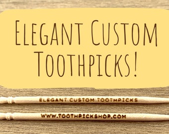 Elegant Toothpicks with Custom Engraving - Personalized Toothpicks Custom Toothpicks Party Funny Gifts Wedding Toothpicks Cocktail Picks