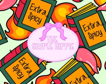 Spicy Smutty Book Seamless Pattern | Booktok Romance (Digital Download)