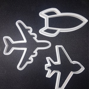 Set 3 Part - Airplane SpaceCraft Cookie Cutter