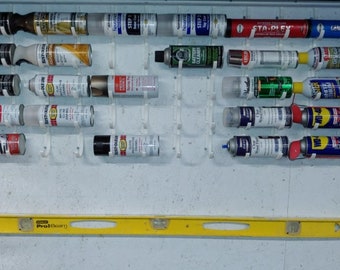 Wall mounted spray can organizer / Spray paint holder / spray paint rack, Spray can storage - Free Shipping