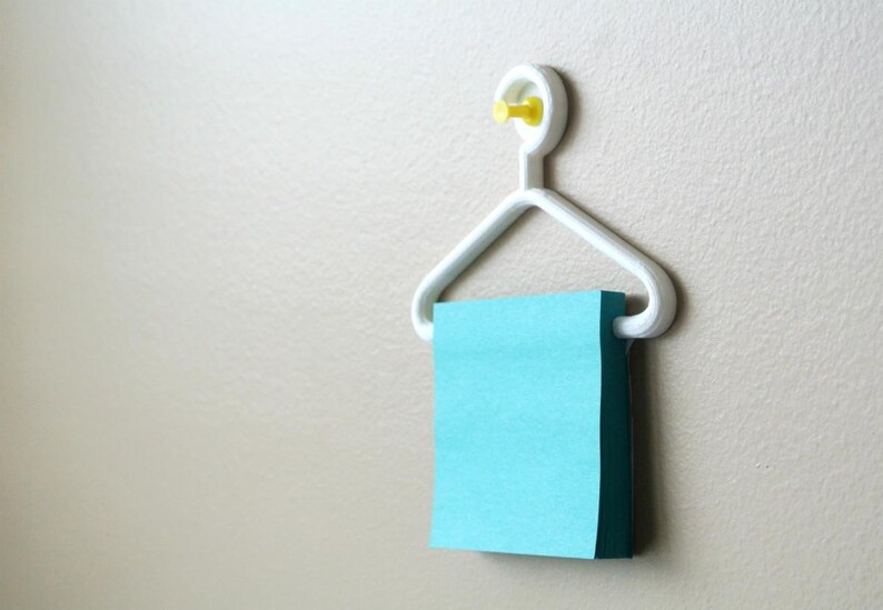 Hanging Sticker Note Sticky Note Hanger / 3D Printed Organizer for Notes and Reminders ...