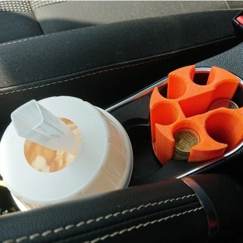 Kekafu Coin Holder For Car Portable Coin Change Organizer Coin Dispenser Case Coin Holder Japanese Yen Coin Holder Hard Case Organizer Plastic Coin