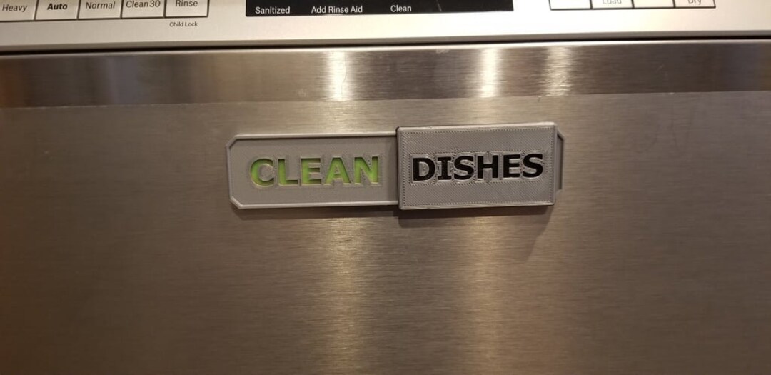 Dishwasher Alert Sign Easily Keep Track of Dirty or Clean Dishes Free