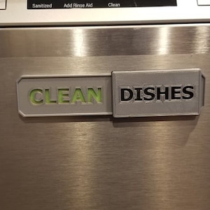 Dishwasher Alert Sign - Easily Keep Track of Dirty or Clean Dishes - Free Shipping!