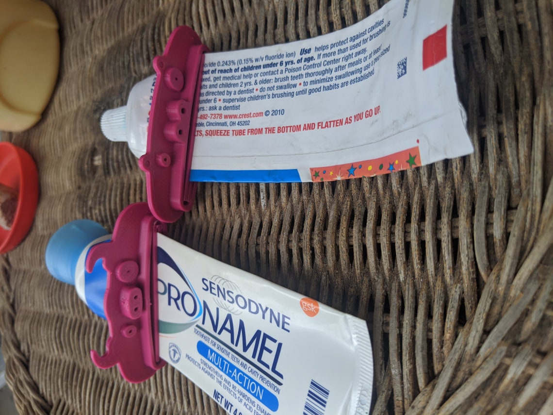 3 Toothpaste Pusher Animal BearBuffaloHippo Etsy