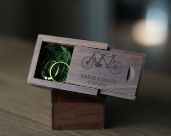 Boite alliance, Boite alliance en bois, boite alliance rustique, boite alliance original, Porte alliance, cadeau mariage, 06