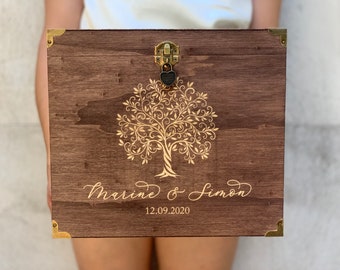 Wedding urn, Urn box, Country wedding urn, Personalized wedding urn, Wooden wedding urn, Original wedding urn - 02