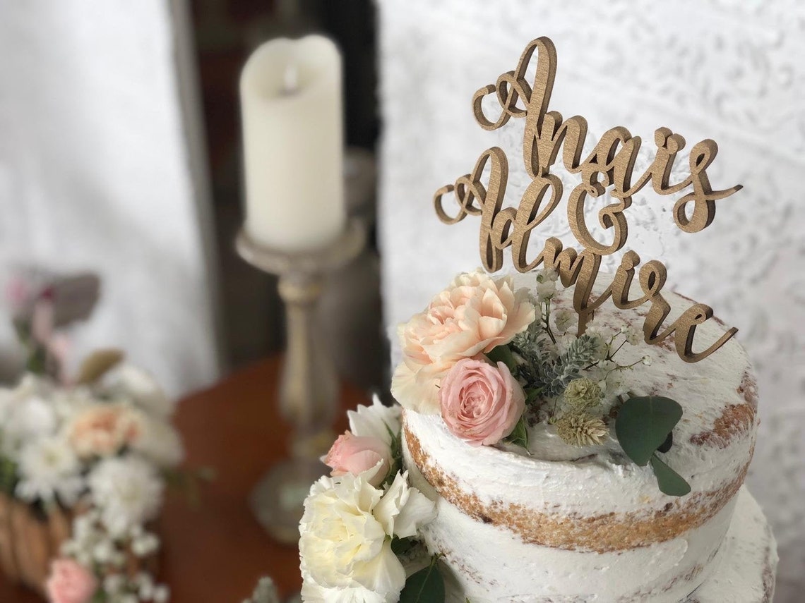 Party to Be Cake Topper Mariage Personnalisé avec Prénom et Date Party to Be Cake Topper Mariage Personnalisé avec Prénom et Date