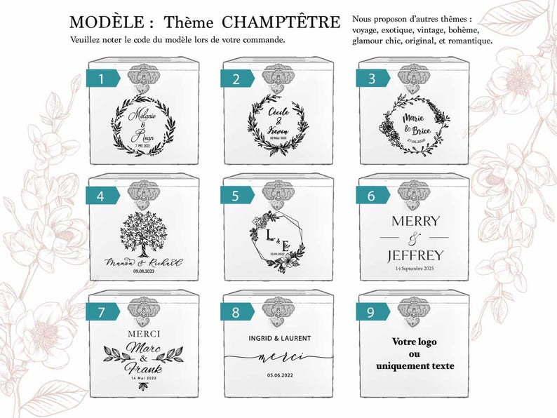 Urne mariage, Boite urne, Urne mariage champêtre, Urne mariage personnalisée, Urne mariage en bois, Urne mariage originale - 02 Bild 8