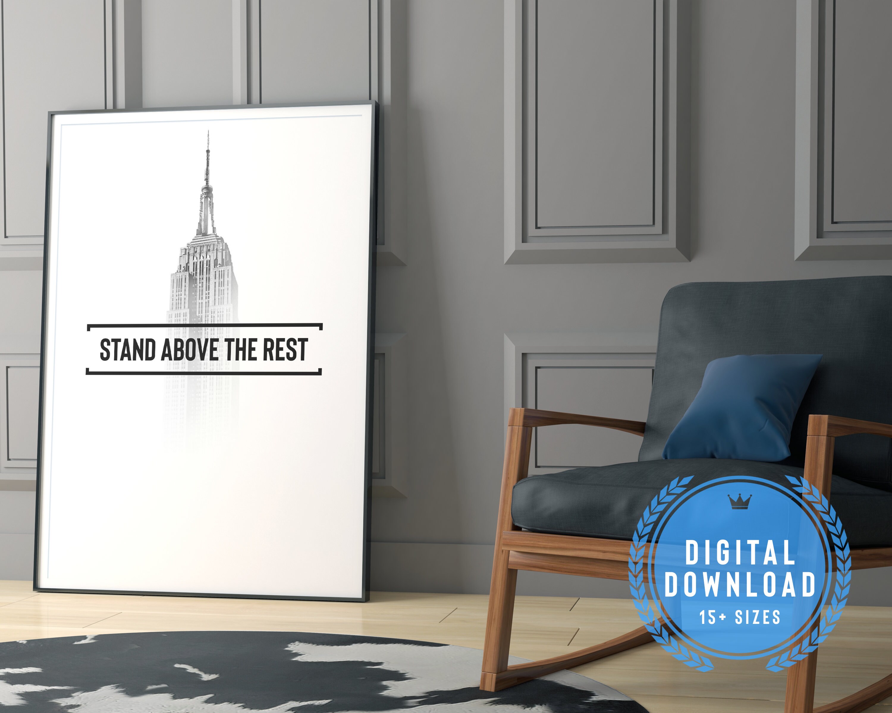 Stand Above the Rest Printable Art Motivational Quote Print Etsy