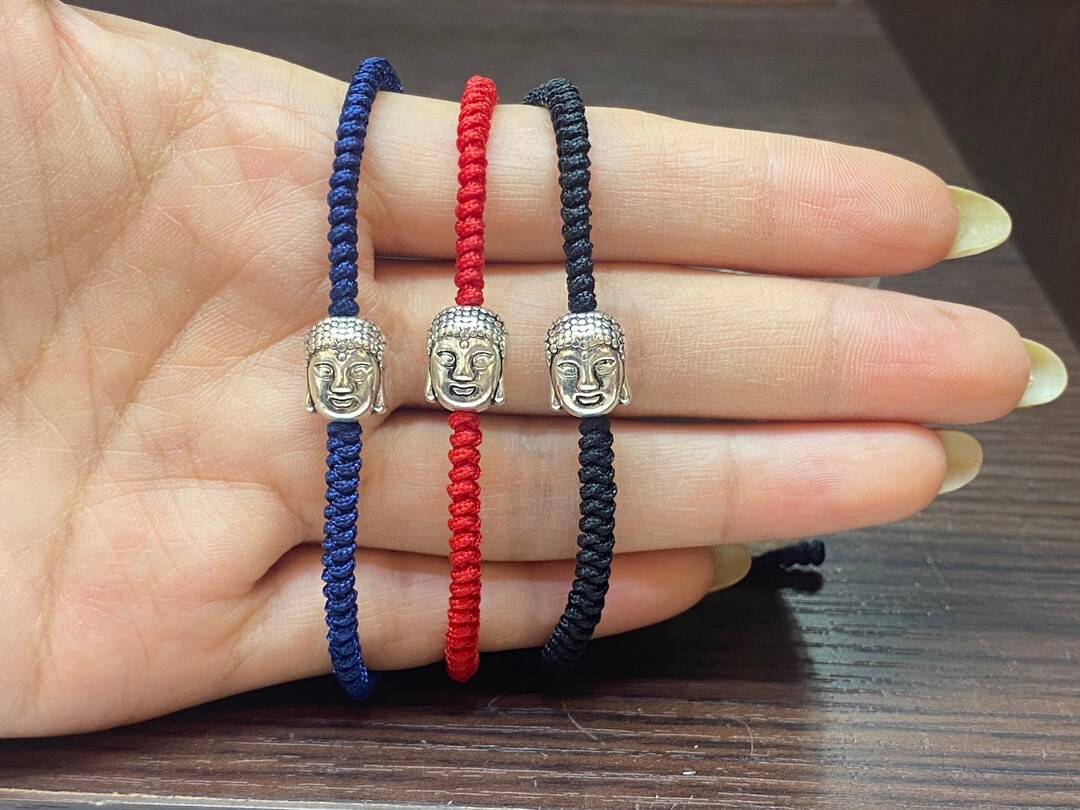 Tibetan Knot Bracelet With Buddha Charm Confidence, Buddha Bracelet