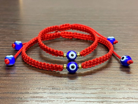 Red Bracelet Protection from the Evil Eye Good Luck Adjustable Thick NEW  Model