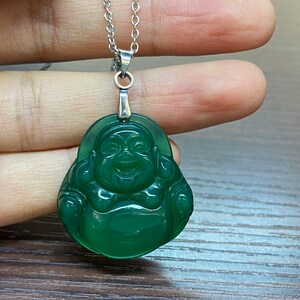Green Jade Buddha Necklace , Imperial Green Jades Buddha Pendant 18k ...