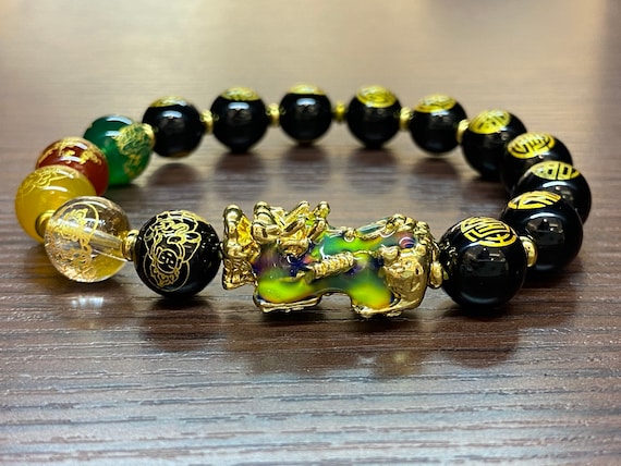 Feng Shui Pixiu Black Obsidian Wealth Bracelet – Attract Wealth