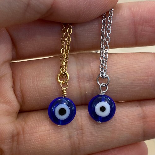 Evil Eye Necklace Protection Necklace Kabbalah Necklace Etsy