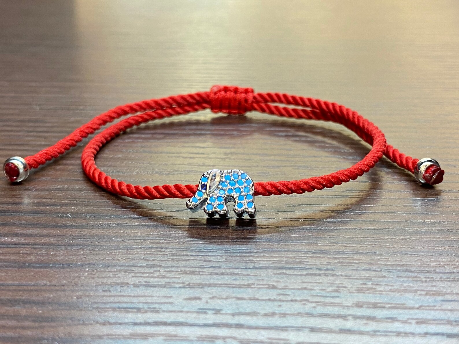Beautiful Good Luck Elephant Bracelet Red Cord and Black Cord Etsy