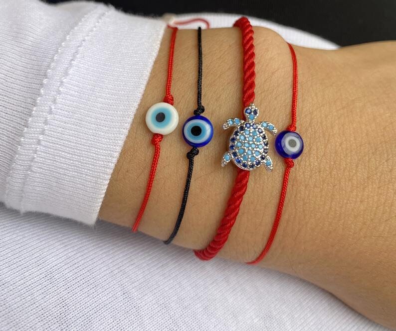 Evil Eye Bracelet Men Evil Eye Jewelry Women Red String Etsy