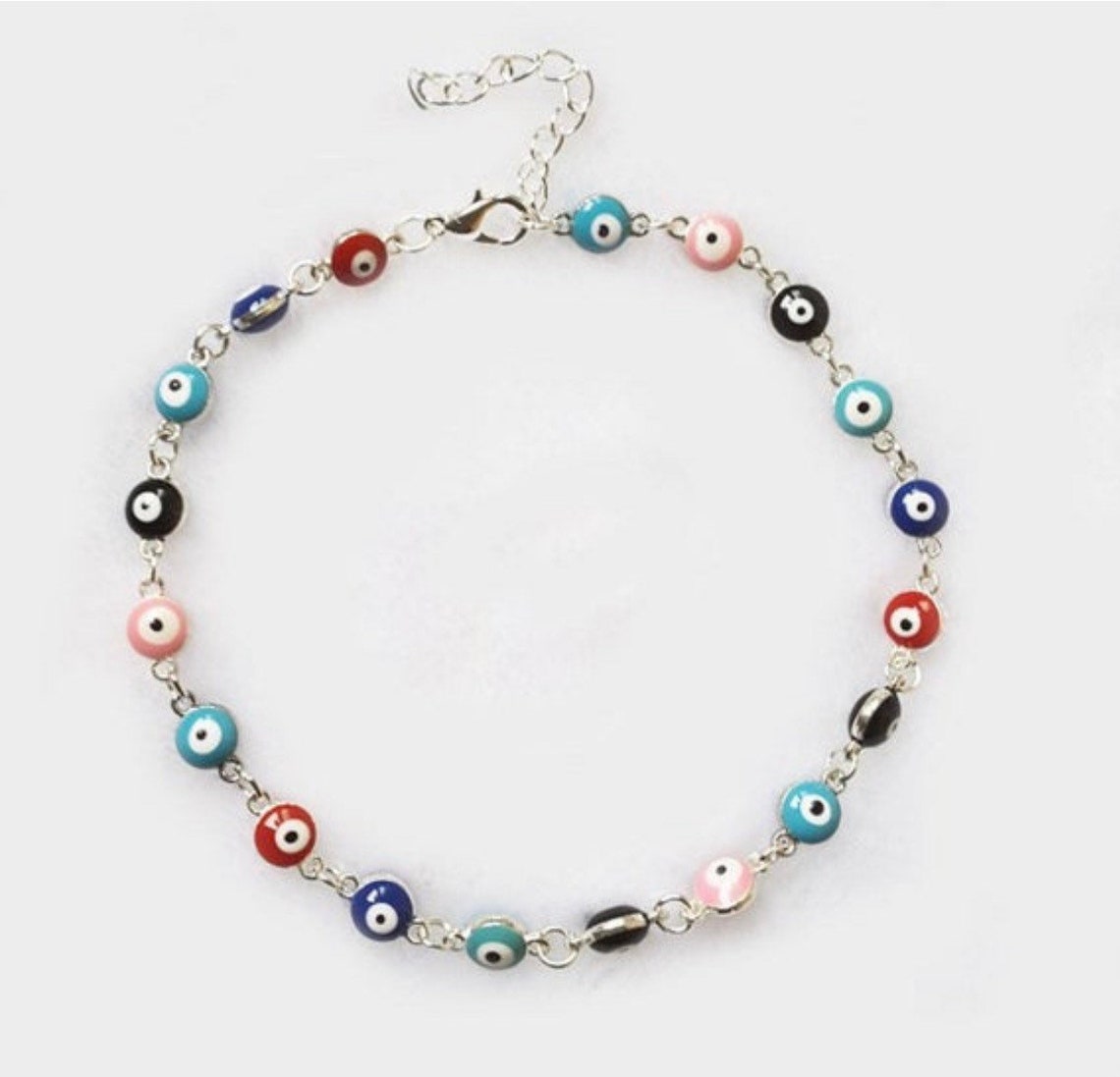 Evil eye bracelet Multicolor Evil Eye Bracelet Tiny evil eye Etsy