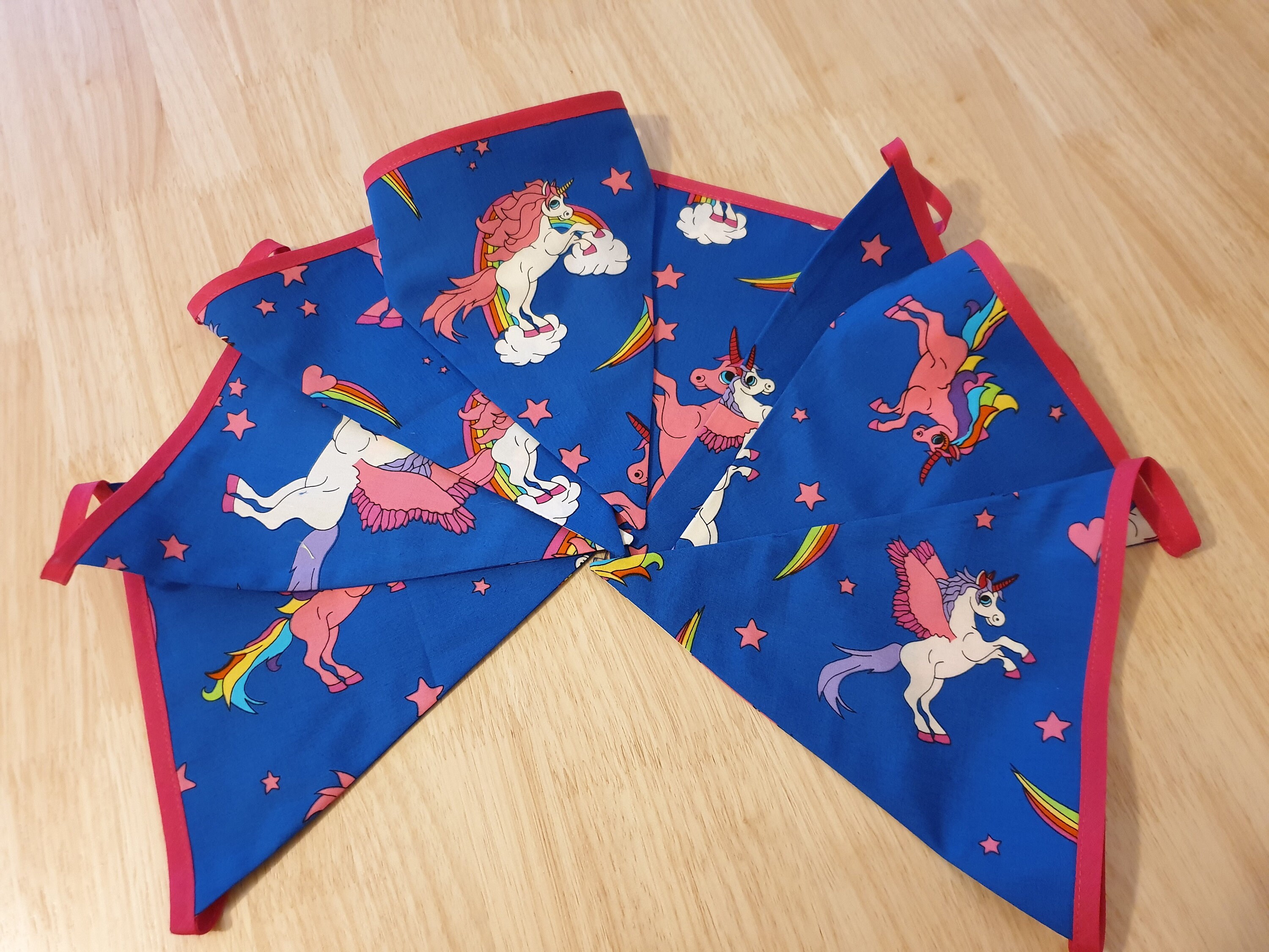 Unicorn bunting flag 2m long with 8 wide flags Etsy 日本