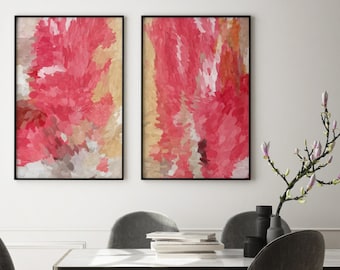 Large Abstract Giclée Print Set: Modern Wall Art, Set of 2