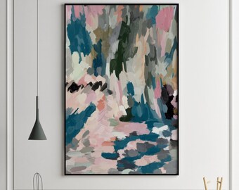 Joyful Contemporary Abstract Painting - Large Wall Art Print