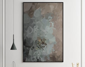 Gray Abstract Painting Giclée Print, Modern Wall Art