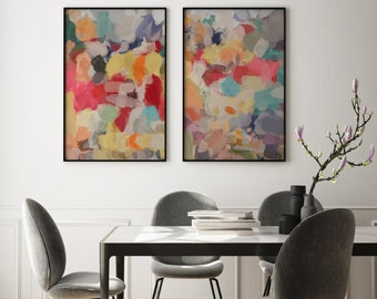 Abstrakte Kunst Drucke Set: Moderne Galerie-Wand-Dekor