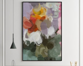 Large Modern Colorful Wall Art Multicolor Large Art Print Abstract Wall Art Statement Artwork Home Decor Abstract Painting Contemporary Art