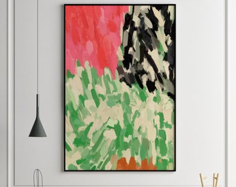 Large Wall Art Abstract Fun Modern Art Painting Bold Multicolor Colorful Print