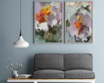Colorful Abstract Art Print Set, Modern Giclée Wall Decor
