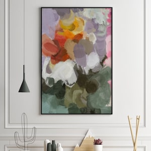 Large Modern Colorful Wall Art Multicolor Large Art Print Abstract Wall Art Statement Artwork Home Decor Abstract Painting Contemporary Art