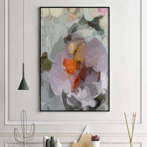 Orange and Grey Wall Art, Abstract Painting, Contemporary Wall Art, Large Wall Art, Abstract Art Print, Modern Wall Art, Abstract Art Print