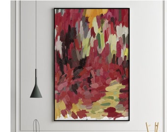 Abstract Painting, Large Wall Art, Abstract Art, Abstract Print, Gallery Wall Art, Modern Wall Art, Red Wall Art, Red Abstract Art Print