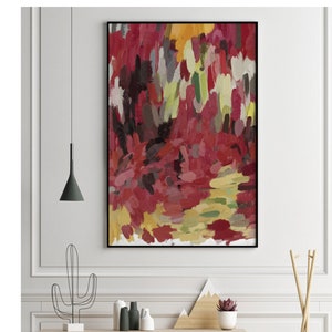 Abstract Painting, Large Wall Art, Abstract Art, Abstract Print, Gallery Wall Art, Modern Wall Art, Red Wall Art, Red Abstract Art Print