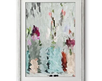 Vibrant Abstract Giclée Print: Modern Brushstroke Wall Art
