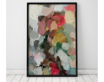 Large Abstract Painting Modern Colorful Wall Art Multicolor Large Art Print Abstract Wall Art Statement Artwork Home Decor Contemporary Art