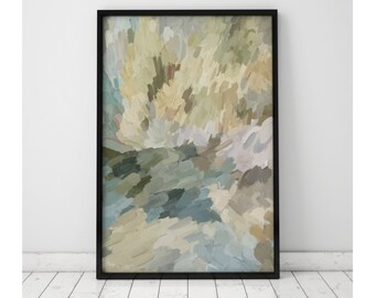 Beige Abstract Art Print: Neutral Earthy Tones, Large Wall Decor