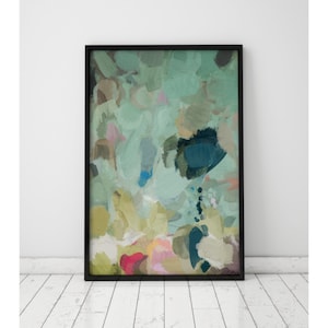 Mint Green Wall Art, Green Abstract Painting, Large Wall Art, Abstract Art, Abstract Painting, 18x24 Abstract Painting 24 x 36 Wall Art