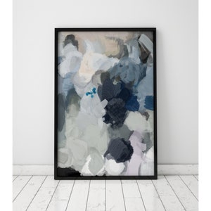 Modern Wall Art Navy Blue and Gray Abstract Art, Gray Wall Art, Gray Abstract Painting, Large Wall Art, Abstract Art, Abstract Painting