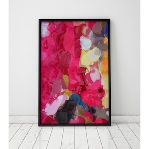 Large Abstract Painting Red Wall Art, Large Wall Art, Abstract Art, Modern Wall Art, Extra Large Artwork, Oversized Colorful Art Abstract