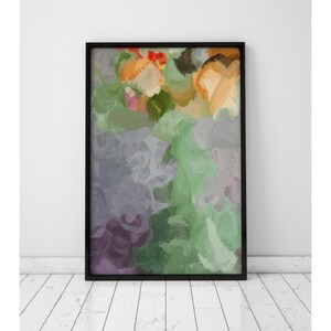Contemporary Abstract Painting Green and Grey Wall Art, Large Wall Art, Abstract Art, Abstract Painting, Living Room Abstract Wall Art Print