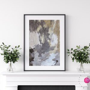 Large Abstract Wall Art Neutral Colors Painting Print Poster Earthy Wall Art