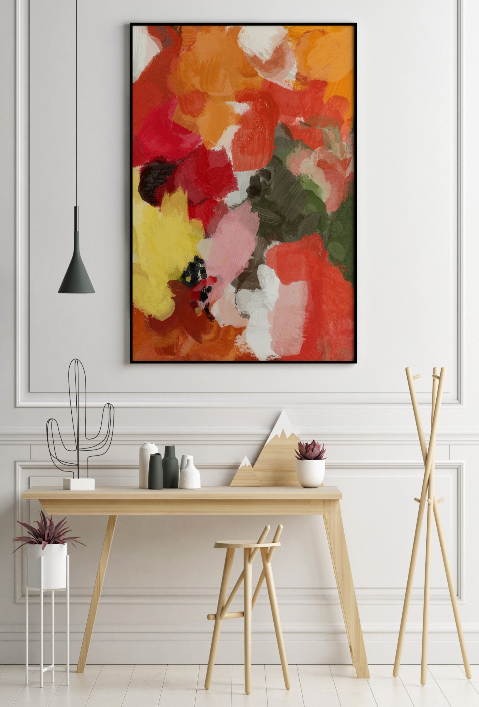 Abstract Gallery Wall Set Abstract Art Set of 2 Large Wall | Etsy