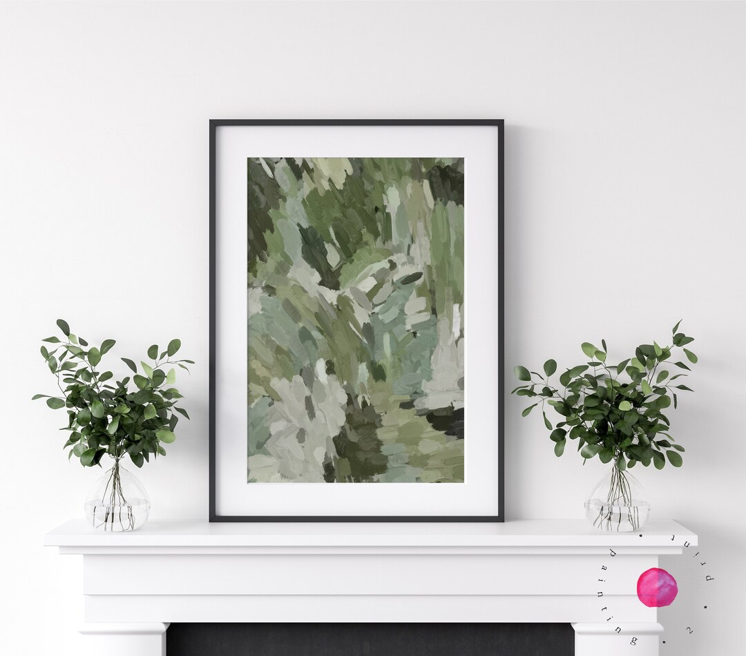 Green Abstract Forrest Giclee Print: Farmhouse Wall Art - Etsy